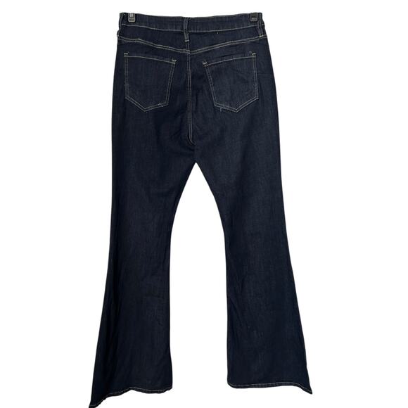 Fashion Nova Milana Sculpting Stretch Flare Jeans Size 15 Dark Wash High Waisted - Picture 3 of 12